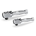 Alltrade Tools Powerbuilt® 2 Pc. Stubby Ratchet Wrench Set 72 Tooth 1/4 & 3/8 Drive - 640927 640927